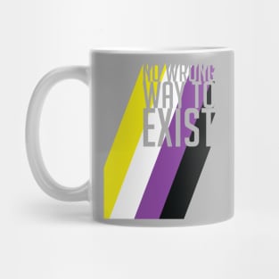 Non-Binary Flag No Wrong Way to Exist Mug